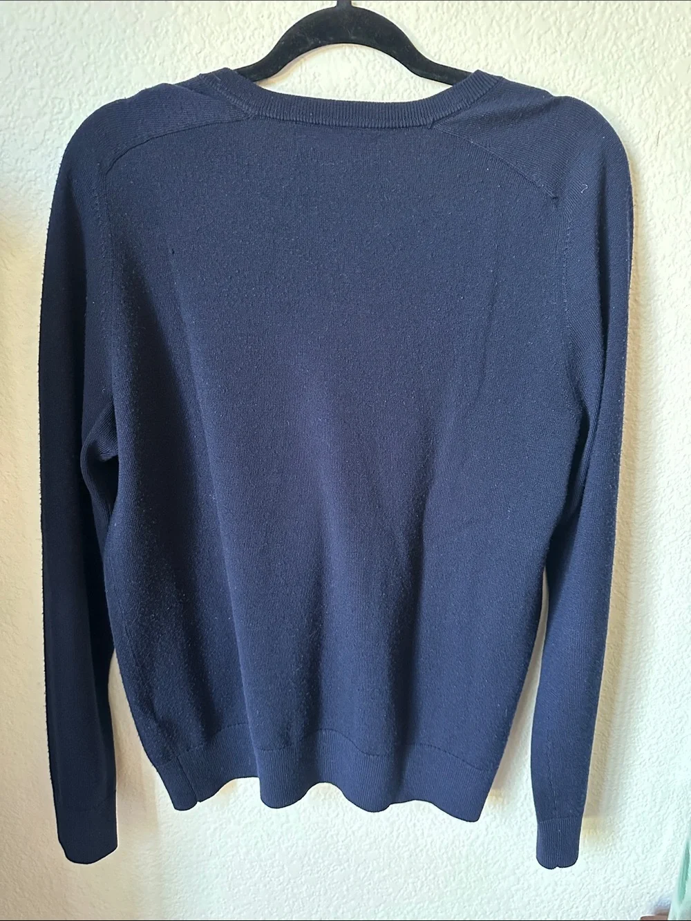 Banana Republic100% Merino Wool Men's Navy V-Neck Sweater